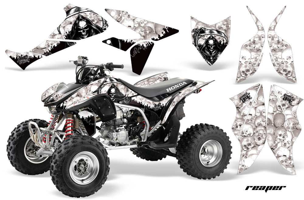 ATV Graphics Kit Quad Decal Sticker Wrap For Honda TRX450R TRX450ER REAPER WHITE-atv motorcycle utv parts accessories gear helmets jackets gloves pantsAll Terrain Depot