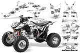 ATV Graphics Kit Quad Decal Sticker Wrap For Honda TRX450R TRX450ER SSSH BLACK WHITE