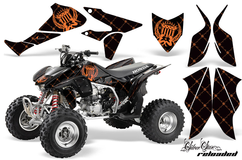 ATV Graphics Kit Quad Decal Sticker Wrap For Honda TRX450R TRX450ER RELOADED ORANGE BLACK-atv motorcycle utv parts accessories gear helmets jackets gloves pantsAll Terrain Depot