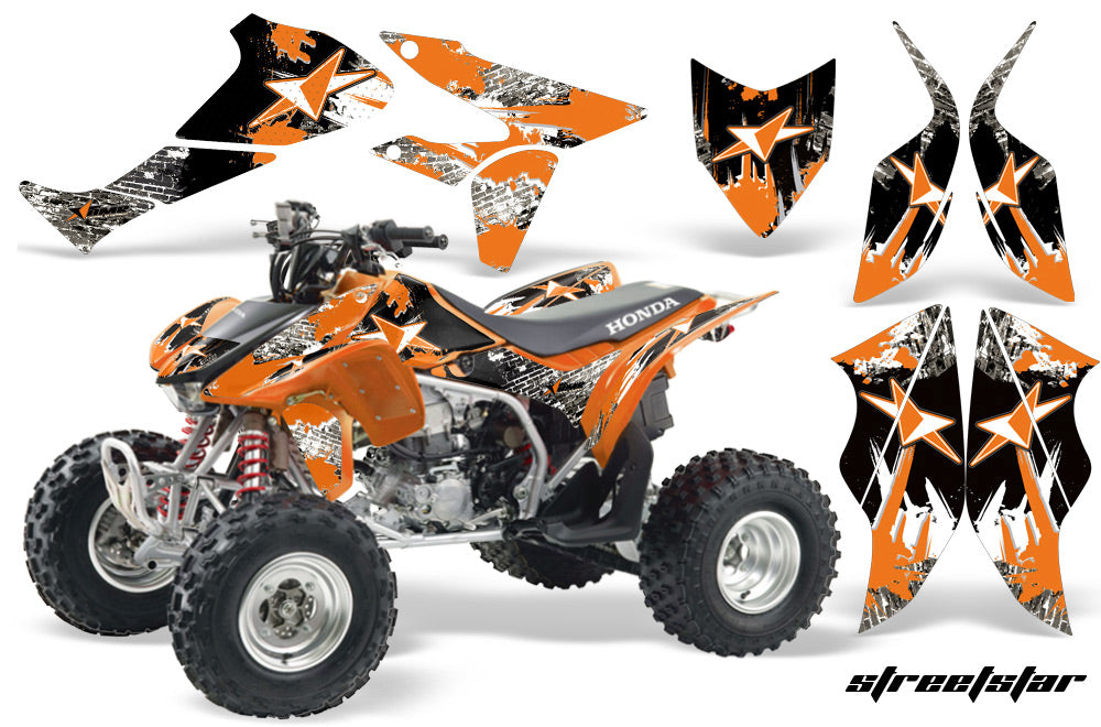 ATV Graphics Kit Quad Decal Sticker Wrap For Honda TRX450R TRX450ER STREET STAR ORANGE-atv motorcycle utv parts accessories gear helmets jackets gloves pantsAll Terrain Depot