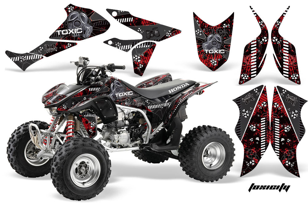 ATV Graphics Kit Quad Decal Sticker Wrap For Honda TRX450R TRX450ER TOXIC BLACK RED-atv motorcycle utv parts accessories gear helmets jackets gloves pantsAll Terrain Depot