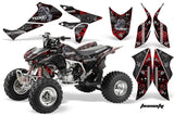 ATV Graphics Kit Quad Decal Sticker Wrap For Honda TRX450R TRX450ER TOXIC BLACK RED
