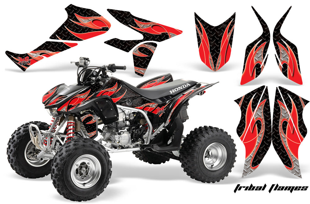 ATV Graphics Kit Quad Decal Sticker Wrap For Honda TRX450R TRX450ER TRIBAL RED BLACK-atv motorcycle utv parts accessories gear helmets jackets gloves pantsAll Terrain Depot