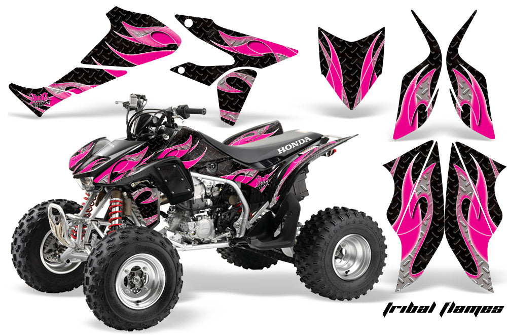 ATV Graphics Kit Quad Decal Sticker Wrap For Honda TRX450R TRX450ER TRIBAL PINK BLACK-atv motorcycle utv parts accessories gear helmets jackets gloves pantsAll Terrain Depot