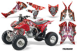 ATV Graphics Kit Quad Decal Sticker Wrap For Honda TRX450R TRX450ER TSUNAMI RED