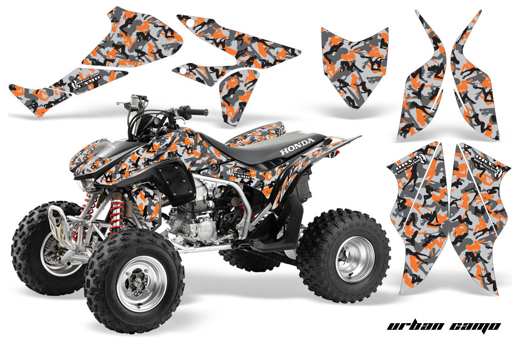 ATV Graphics Kit Quad Decal Sticker Wrap For Honda TRX450R TRX450ER URBAN CAMO ORANGE-atv motorcycle utv parts accessories gear helmets jackets gloves pantsAll Terrain Depot