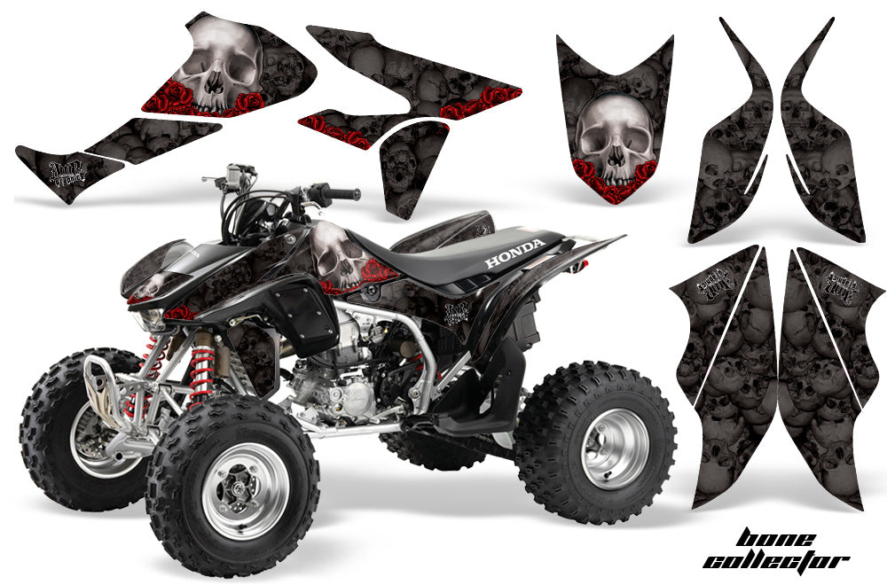 ATV Graphics Kit Quad Decal Sticker Wrap For Honda TRX450R TRX450ER BONES BLACK-atv motorcycle utv parts accessories gear helmets jackets gloves pantsAll Terrain Depot