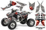 ATV Graphics Kit Quad Decal Sticker Wrap For Honda TRX450R TRX450ER CHECKERED RED SILVER