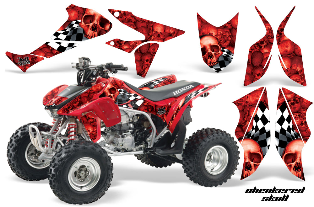 ATV Graphics Kit Quad Decal Sticker Wrap For Honda TRX450R TRX450ER CHECKERED RED-atv motorcycle utv parts accessories gear helmets jackets gloves pantsAll Terrain Depot