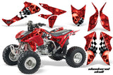ATV Graphics Kit Quad Decal Sticker Wrap For Honda TRX450R TRX450ER CHECKERED RED