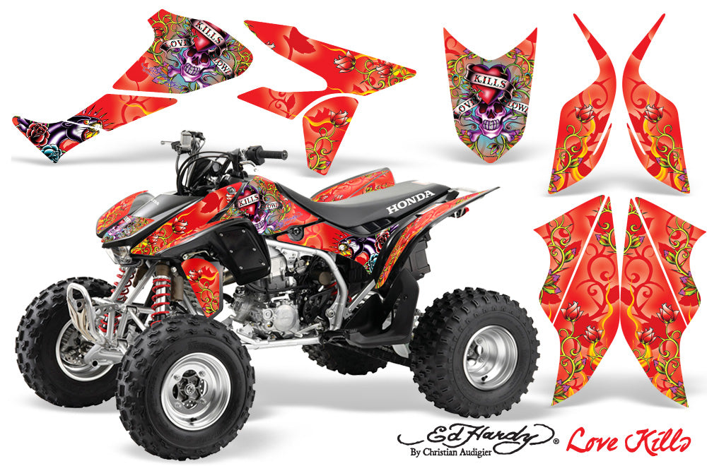 ATV Graphics Kit Quad Decal Sticker Wrap For Honda TRX450R TRX450ER EDHLK RED-atv motorcycle utv parts accessories gear helmets jackets gloves pantsAll Terrain Depot
