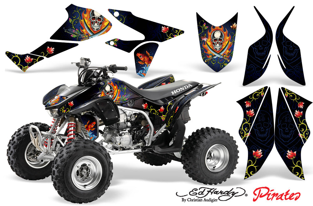 ATV Graphics Kit Quad Decal Sticker Wrap For Honda TRX450R TRX450ER EDHP BLUE-atv motorcycle utv parts accessories gear helmets jackets gloves pantsAll Terrain Depot