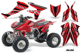 ATV Graphics Kit Quad Decal Sticker Wrap For Honda TRX450R TRX450ER INLINE RED BLACK