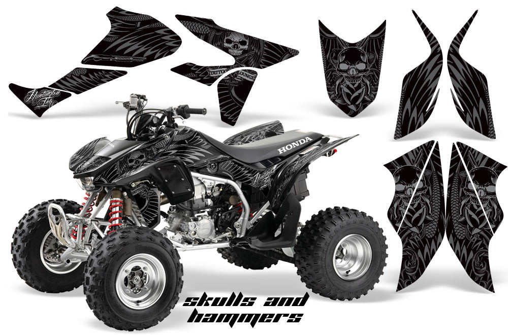 ATV Graphics Kit Quad Decal Sticker Wrap For Honda TRX450R TRX450ER HISH SILVER-atv motorcycle utv parts accessories gear helmets jackets gloves pantsAll Terrain Depot