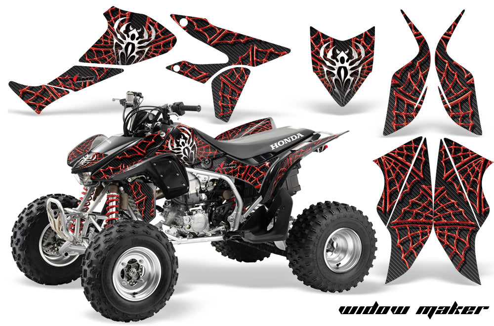 ATV Graphics Kit Quad Decal Sticker Wrap For Honda TRX450R TRX450ER WIDOW RED BLACK-atv motorcycle utv parts accessories gear helmets jackets gloves pantsAll Terrain Depot