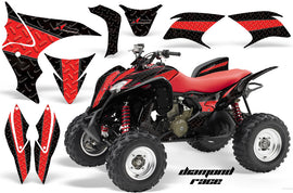ATV Graphics Kit Quad Decal Sticker Wrap For Honda TRX700XX 2009-2015 DIAMOND RACE RED BLACK-atv motorcycle utv parts accessories gear helmets jackets gloves pantsAll Terrain Depot