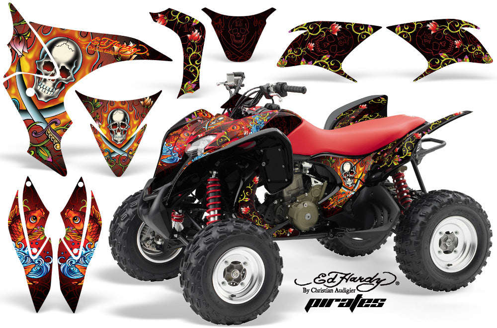 ATV Graphics Kit Quad Decal Sticker Wrap For Honda TRX700XX 2009-2015 EDHP RED-atv motorcycle utv parts accessories gear helmets jackets gloves pantsAll Terrain Depot