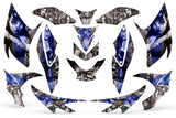 ATV Graphics Kit Quad Decal Sticker Wrap For Honda TRX700XX 2009-2015 HATTER BLUE SILVER