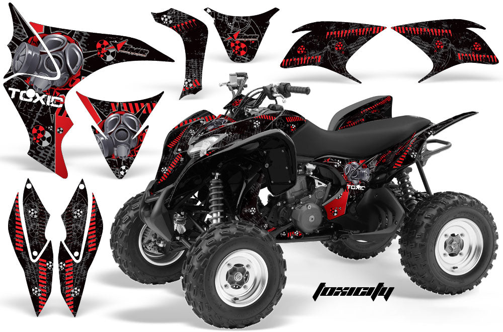 ATV Graphics Kit Quad Decal Sticker Wrap For Honda TRX700XX 2009-2015 TOXIC RED BLACK-atv motorcycle utv parts accessories gear helmets jackets gloves pantsAll Terrain Depot