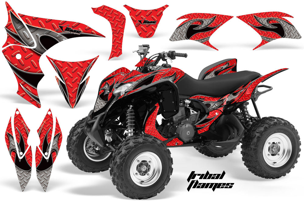 ATV Graphics Kit Quad Decal Sticker Wrap For Honda TRX700XX 2009-2015 TRIBAL BLACK RED-atv motorcycle utv parts accessories gear helmets jackets gloves pantsAll Terrain Depot