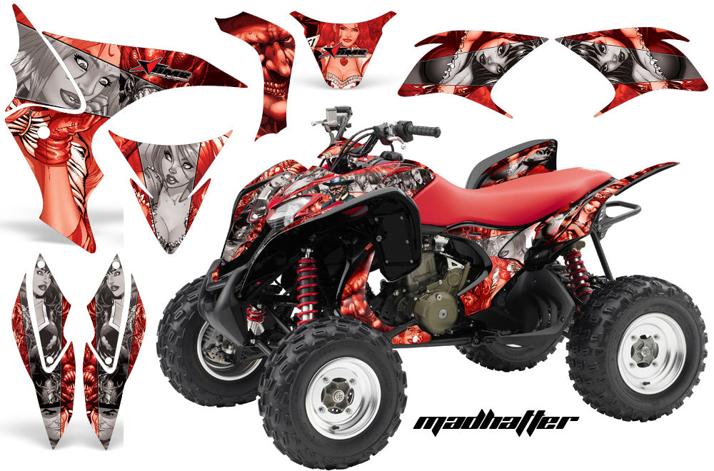 ATV Graphics Kit Quad Decal Sticker Wrap For Honda TRX700XX 2009-2015 HATTER SILVER RED-atv motorcycle utv parts accessories gear helmets jackets gloves pantsAll Terrain Depot
