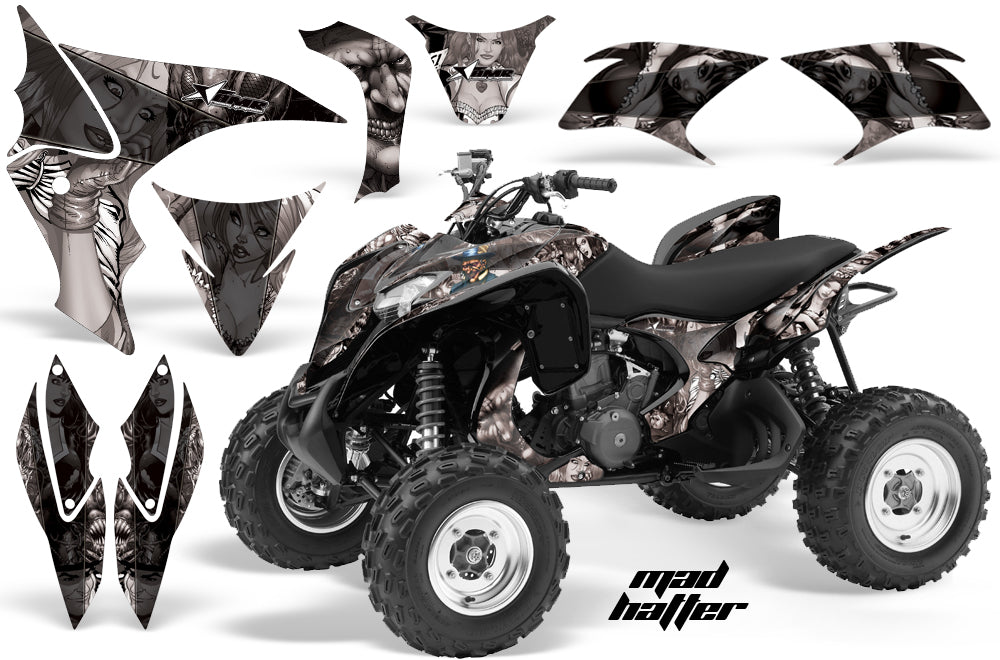 ATV Graphics Kit Quad Decal Sticker Wrap For Honda TRX700XX 2009-2015 HATTER BLACK SILVER-atv motorcycle utv parts accessories gear helmets jackets gloves pantsAll Terrain Depot
