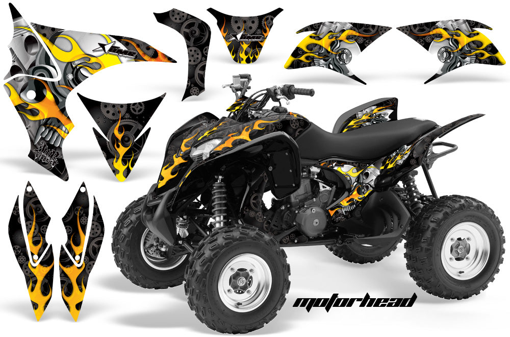 ATV Graphics Kit Quad Decal Sticker Wrap For Honda TRX700XX 2009-2015 MOTORHEAD BLACK-atv motorcycle utv parts accessories gear helmets jackets gloves pantsAll Terrain Depot