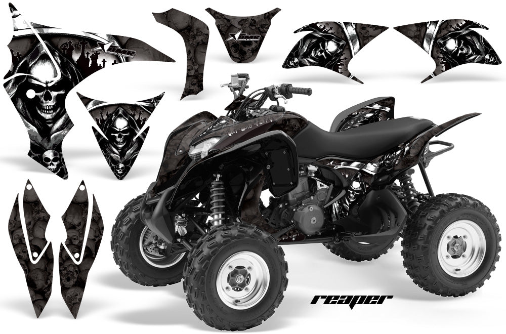 ATV Graphics Kit Quad Decal Sticker Wrap For Honda TRX700XX 2009-2015 REAPER BLACK-atv motorcycle utv parts accessories gear helmets jackets gloves pantsAll Terrain Depot