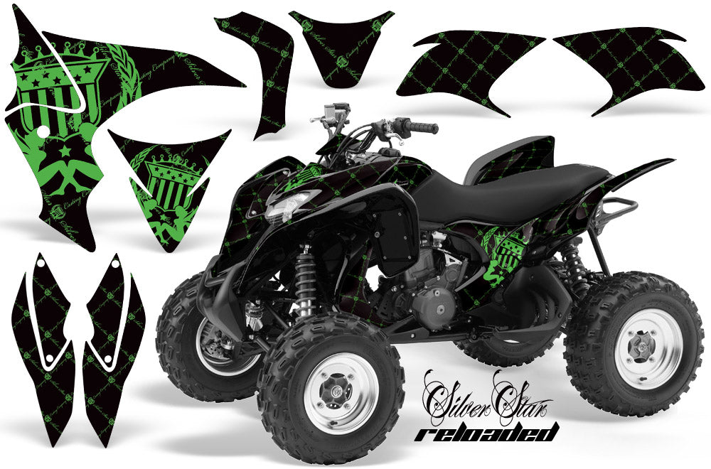 ATV Graphics Kit Quad Decal Sticker Wrap For Honda TRX700XX 2009-2015 RELOADED GREEN BLACK-atv motorcycle utv parts accessories gear helmets jackets gloves pantsAll Terrain Depot