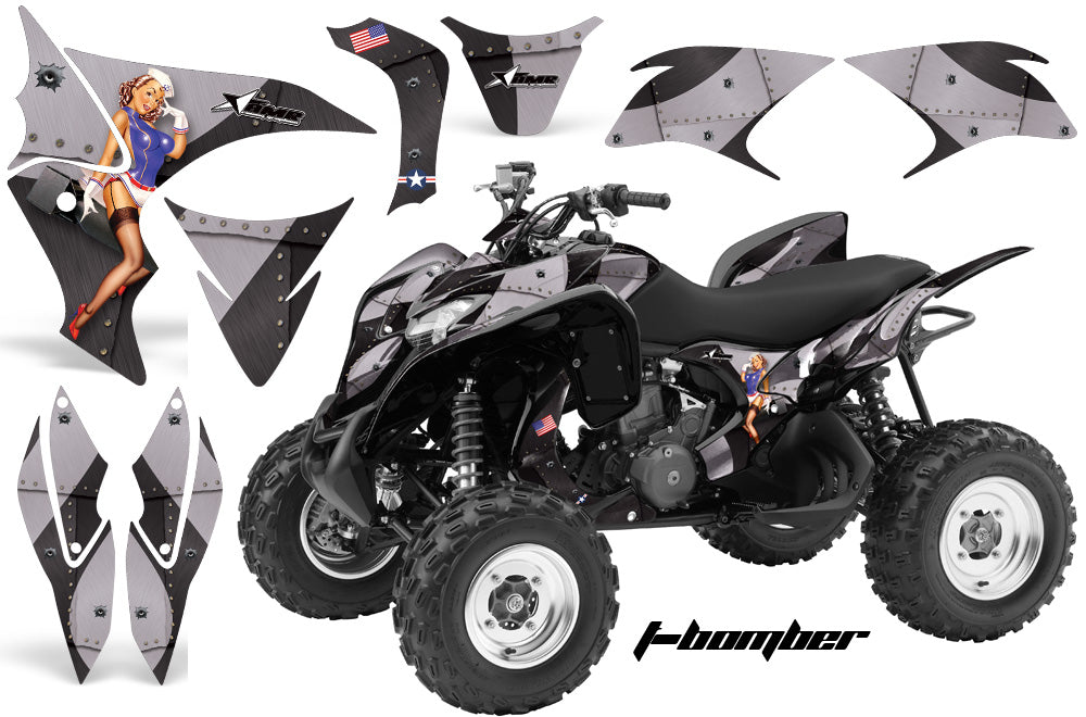 ATV Graphics Kit Quad Decal Sticker Wrap For Honda TRX700XX 2009-2015 TBOMBER BLACK-atv motorcycle utv parts accessories gear helmets jackets gloves pantsAll Terrain Depot