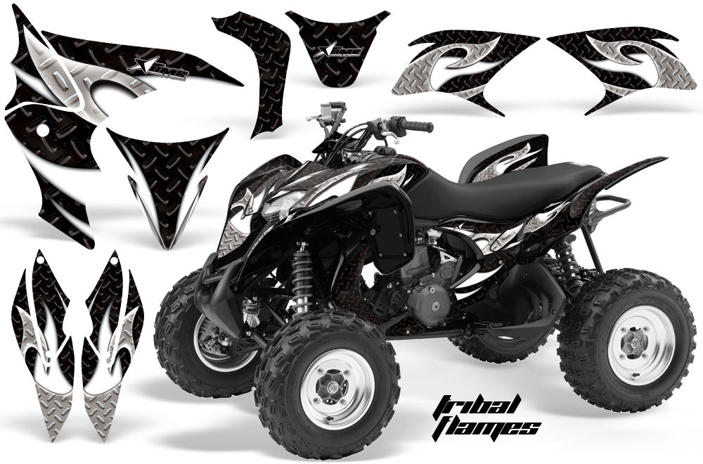 ATV Graphics Kit Quad Decal Sticker Wrap For Honda TRX700XX 2009-2015 TRIBAL SILVER BLACK-atv motorcycle utv parts accessories gear helmets jackets gloves pantsAll Terrain Depot