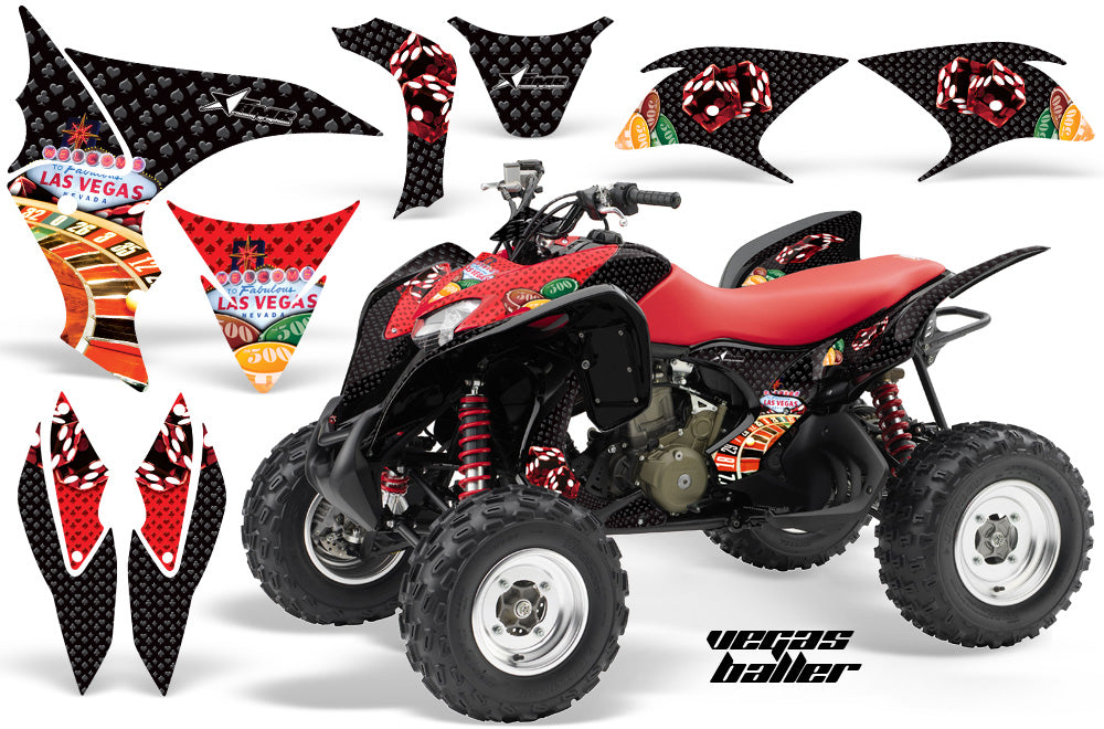 ATV Graphics Kit Quad Decal Sticker Wrap For Honda TRX700XX 2009-2015 VEGAS RED BLACK-atv motorcycle utv parts accessories gear helmets jackets gloves pantsAll Terrain Depot