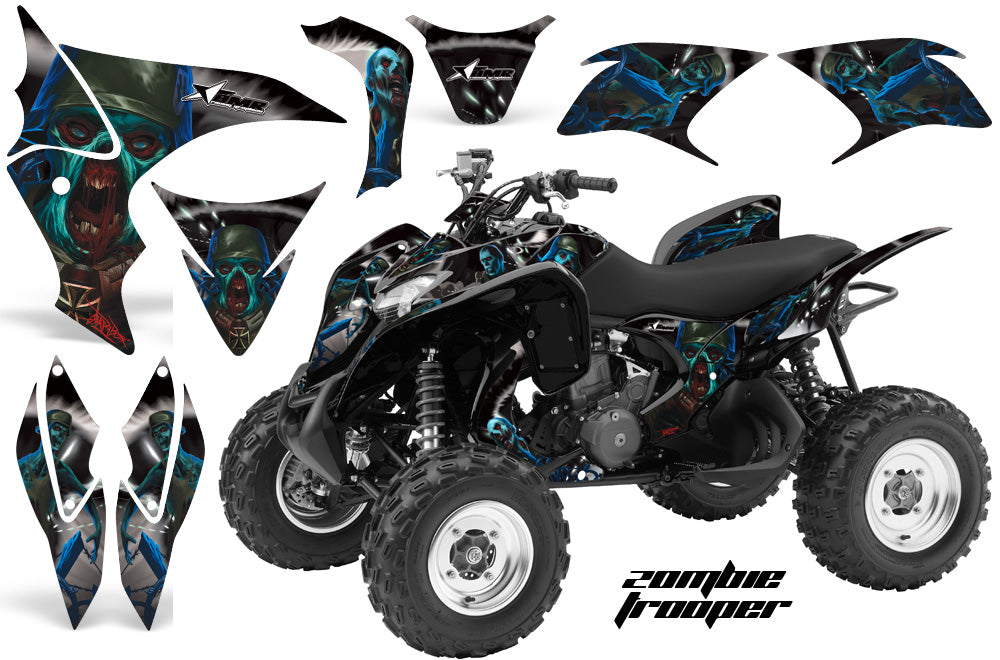 ATV Graphics Kit Quad Decal Sticker Wrap For Honda TRX700XX 2009-2015 ZOMBIE BLACK-atv motorcycle utv parts accessories gear helmets jackets gloves pantsAll Terrain Depot