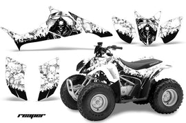 ATV Graphics Kit Quad Decal Sticker Wrap For Honda TRX90 2006-2018 REAPER WHITE-atv motorcycle utv parts accessories gear helmets jackets gloves pantsAll Terrain Depot