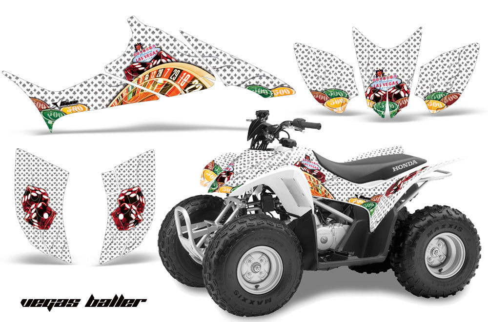 ATV Graphics Kit Quad Decal Sticker Wrap For Honda TRX90 2006-2018 VEGAS WHITE-atv motorcycle utv parts accessories gear helmets jackets gloves pantsAll Terrain Depot