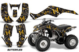 ATV Graphics Kit Quad Decal Wrap For Honda Sportrax TRX250 2002-2005 BUTTERFLIES YELLOW BLACK