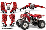 ATV Graphics Kit Quad Decal Wrap For Honda Sportrax TRX250 2002-2005 CHECKERED SILVER RED