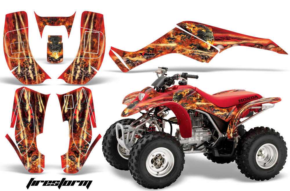 ATV Graphics Kit Quad Decal Wrap For Honda Sportrax TRX250 2002-2005 FIRESTORM RED-atv motorcycle utv parts accessories gear helmets jackets gloves pantsAll Terrain Depot