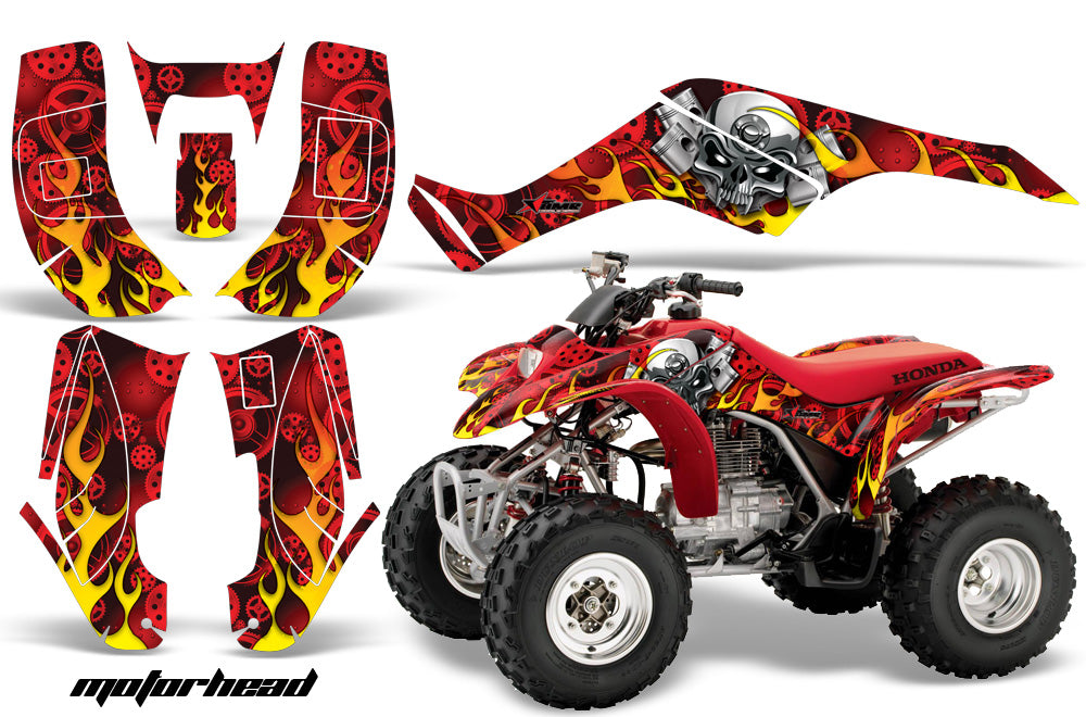 ATV Graphics Kit Quad Decal Wrap For Honda Sportrax TRX250 2002-2005 MOTORHEAD RED-atv motorcycle utv parts accessories gear helmets jackets gloves pantsAll Terrain Depot