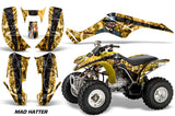 ATV Graphics Kit Quad Decal Wrap For Honda Sportrax TRX250 2002-2005 HATTER YELLOW BLACK
