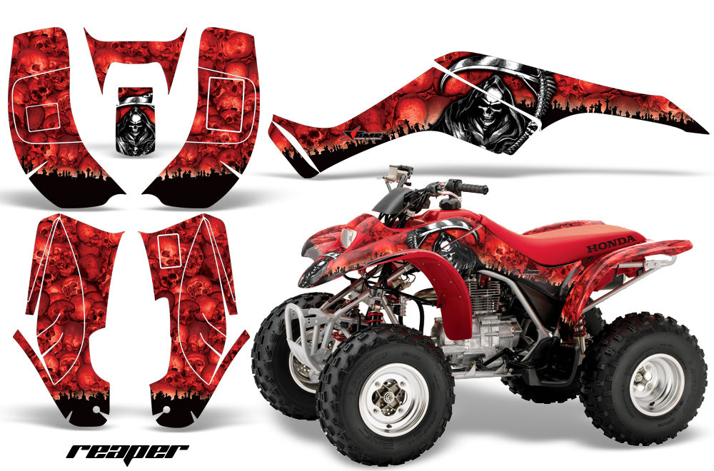 ATV Graphics Kit Quad Decal Wrap For Honda Sportrax TRX250 2002-2005 REAPER RED-atv motorcycle utv parts accessories gear helmets jackets gloves pantsAll Terrain Depot