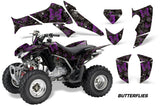 ATV Decal Graphics Kit Quad Sticker Wrap For Honda TRX250X 2006-2018 BUTTERFLIES PURPLE BLACK