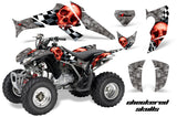 ATV Decal Graphics Kit Quad Sticker Wrap For Honda TRX250X 2006-2018 CHECKERED SILVER