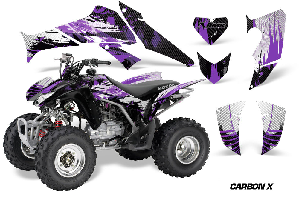 ATV Decal Graphics Kit Quad Sticker Wrap For Honda TRX250X 2006-2018 CARBONX PURPLE-atv motorcycle utv parts accessories gear helmets jackets gloves pantsAll Terrain Depot