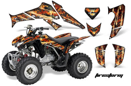 ATV Decal Graphics Kit Quad Sticker Wrap For Honda TRX250X 2006-2018 FIRESTORM BLACK-atv motorcycle utv parts accessories gear helmets jackets gloves pantsAll Terrain Depot
