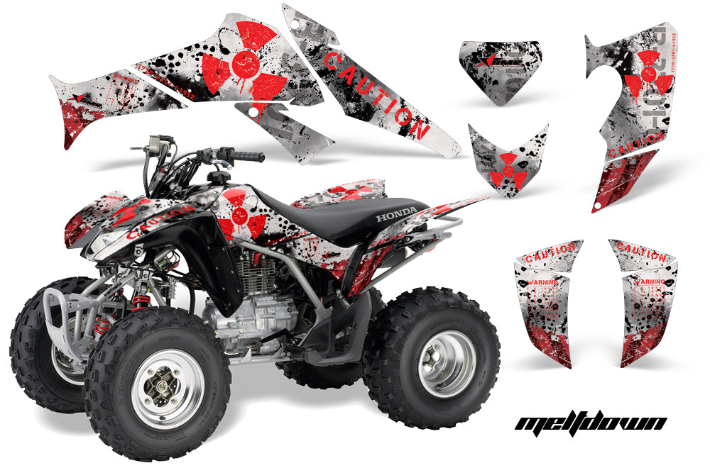 ATV Decal Graphics Kit Quad Sticker Wrap For Honda TRX250X 2006-2018 MELTDDWN RED WHITE-atv motorcycle utv parts accessories gear helmets jackets gloves pantsAll Terrain Depot