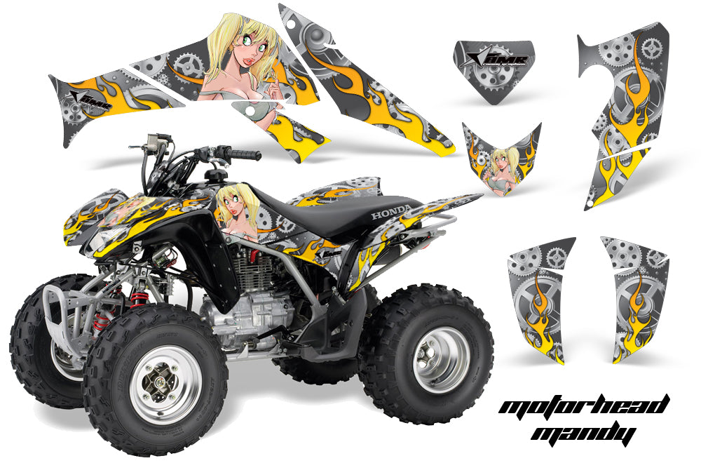 ATV Decal Graphics Kit Quad Sticker Wrap For Honda TRX250X 2006-2018 MOTO MANDY SILVER-atv motorcycle utv parts accessories gear helmets jackets gloves pantsAll Terrain Depot