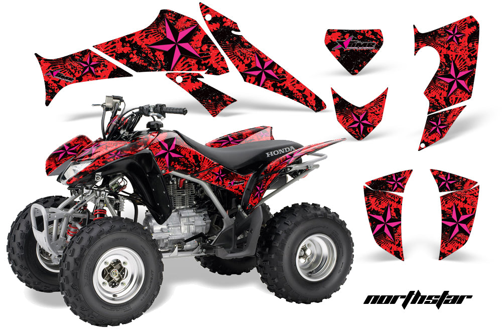 ATV Decal Graphics Kit Quad Sticker Wrap For Honda TRX250X 2006-2018 NORTHSTAR PINK BLACK-atv motorcycle utv parts accessories gear helmets jackets gloves pantsAll Terrain Depot