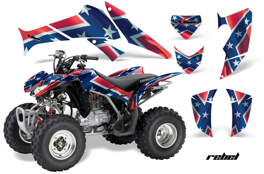 ATV Decal Graphics Kit Quad Sticker Wrap For Honda TRX250X 2006-2018 REBEL-atv motorcycle utv parts accessories gear helmets jackets gloves pantsAll Terrain Depot