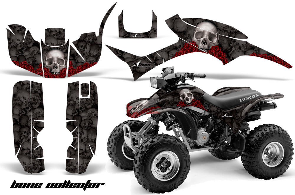 ATV Graphic Kit Quad Decal Wrap For Honda Sportrax TRX300EX 1993-2006 BONES BLACK-atv motorcycle utv parts accessories gear helmets jackets gloves pantsAll Terrain Depot